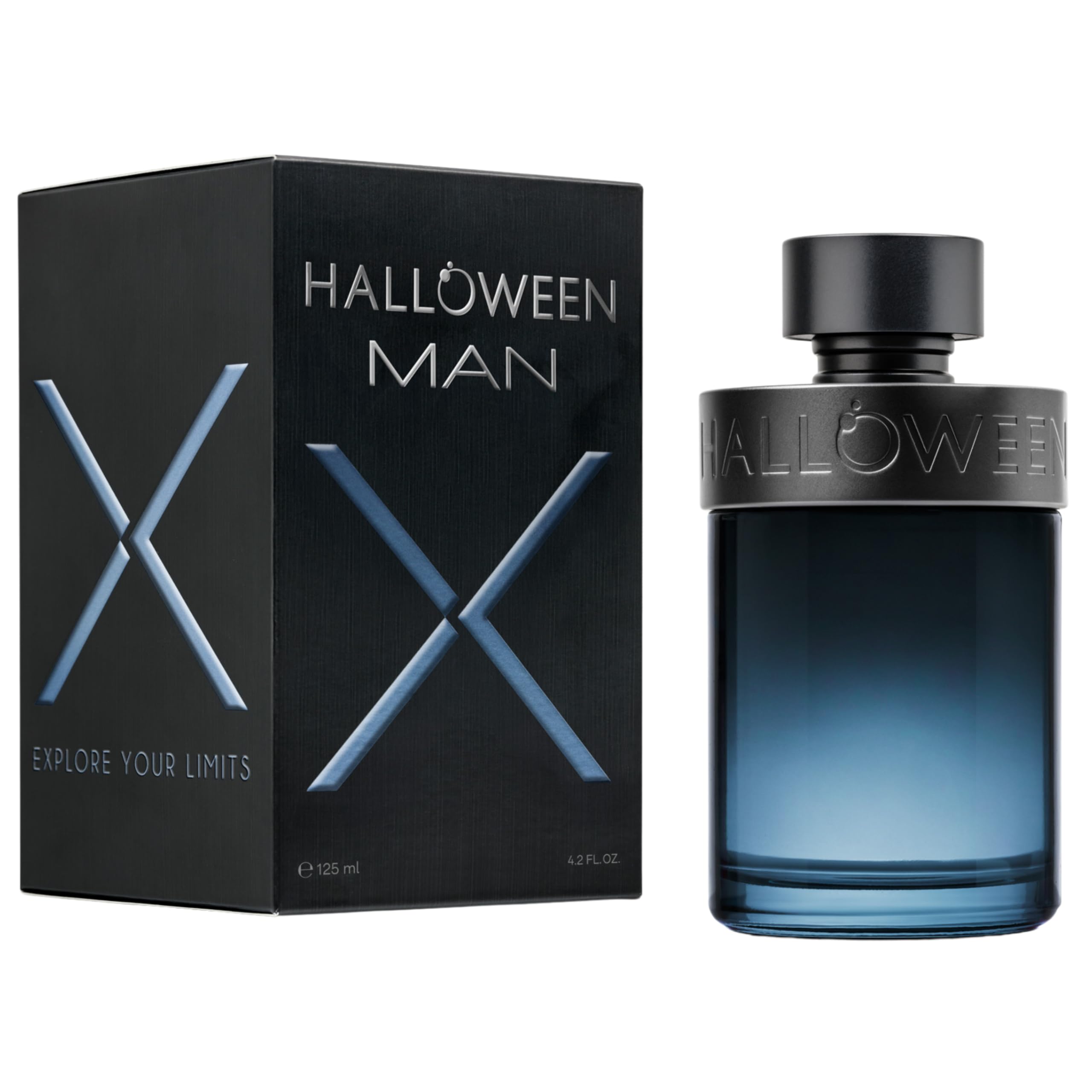 Halloween Man X eau de toilette bottle close-up, long-lasting casual fragrance.
