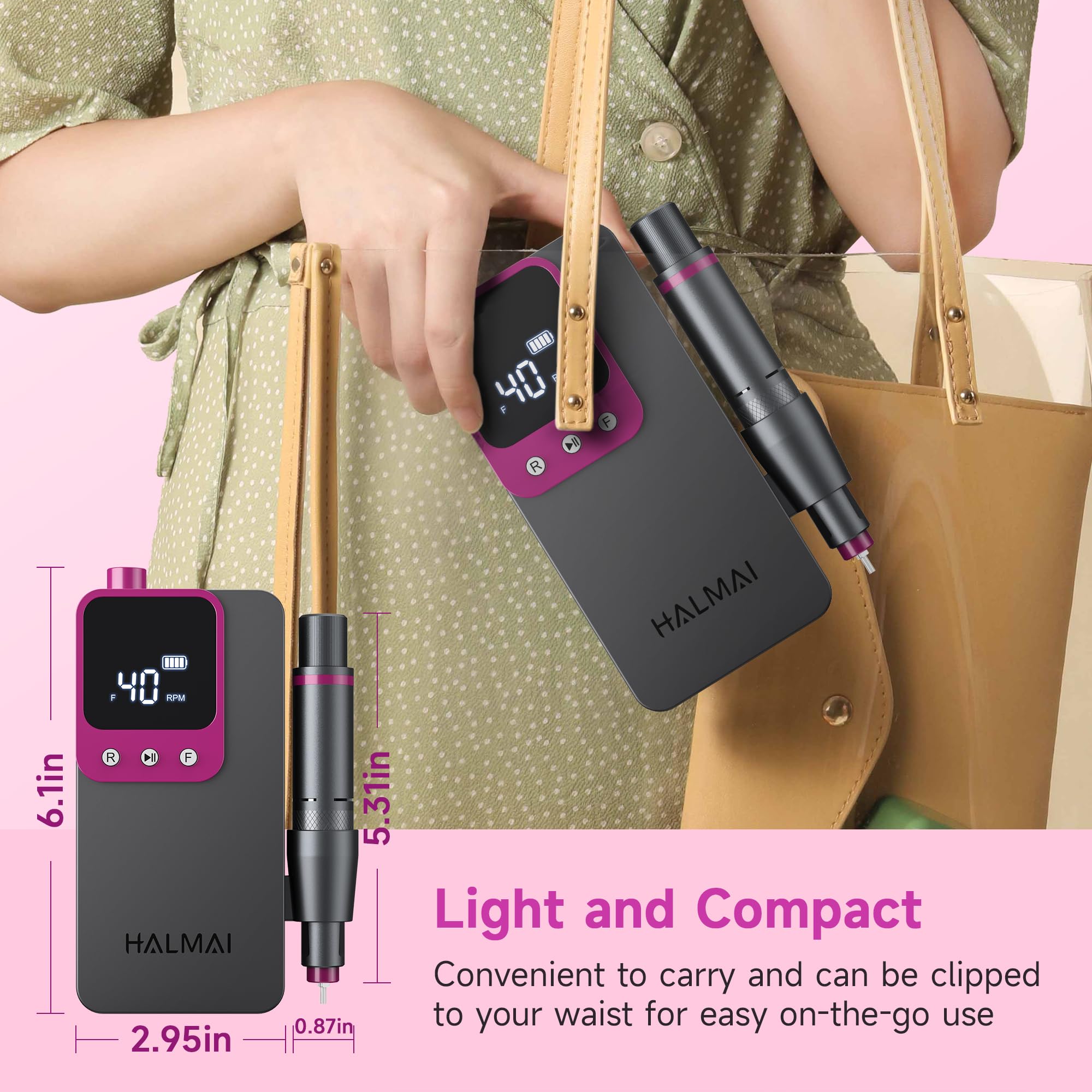 Halmai HMC320 pause function lets you start or pause without restarting