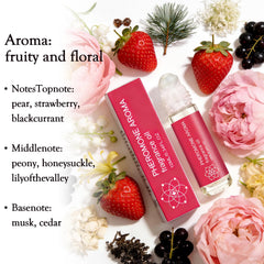 Halonly fragrance notes pear strawberry blackcurrant evoking fresh fruity opening.