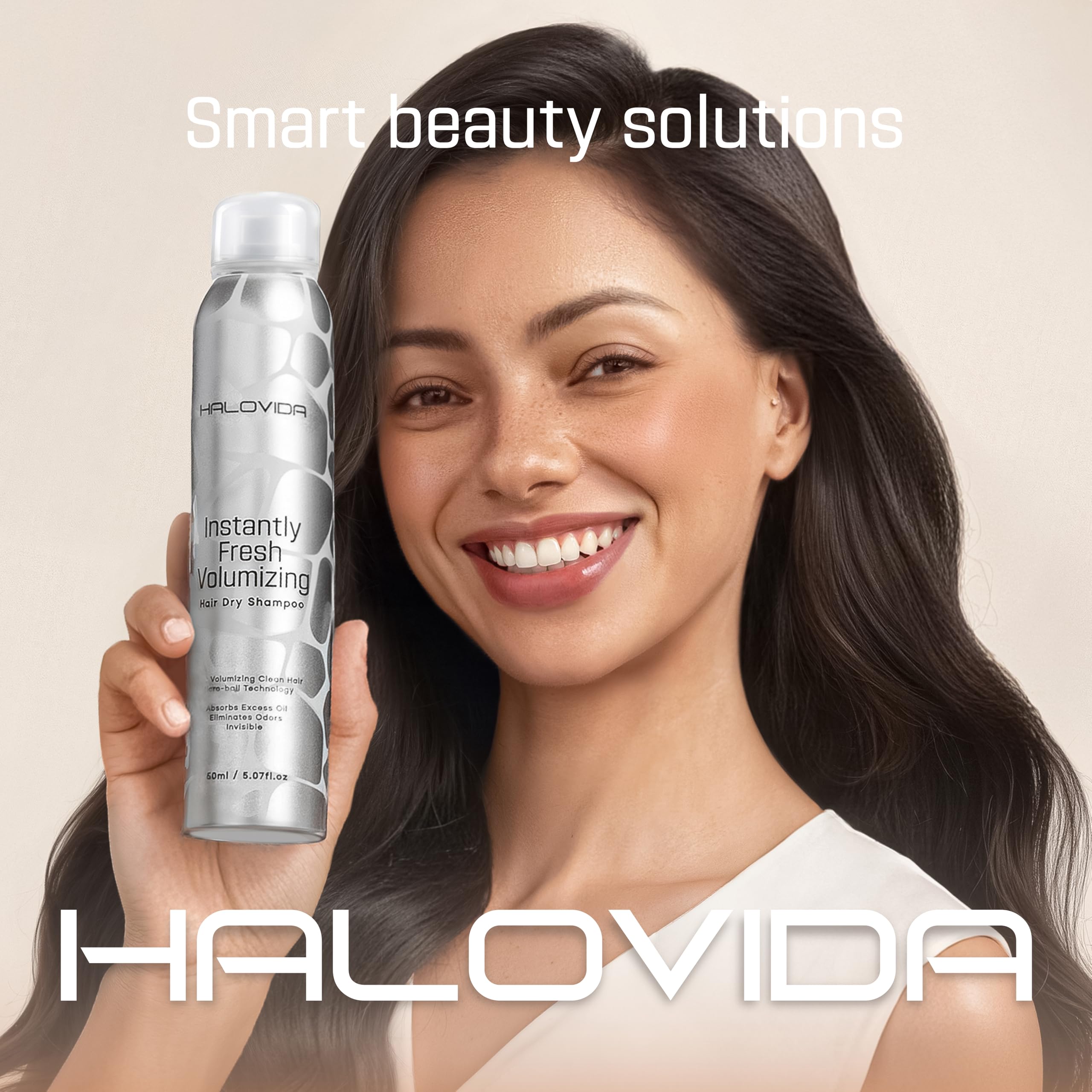 HALOVIDA formula with panthenol adds shine and softens hair