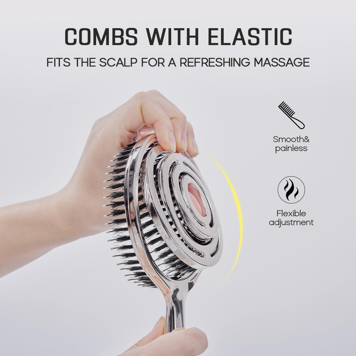 HALOVIDA Nylon detangler bristles soften knots for effortless detangling
