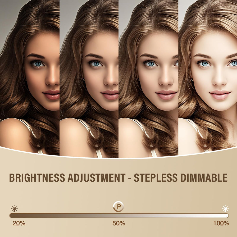 Halumao large lighted mirror wall-mount configuration saves counter space while applying makeup