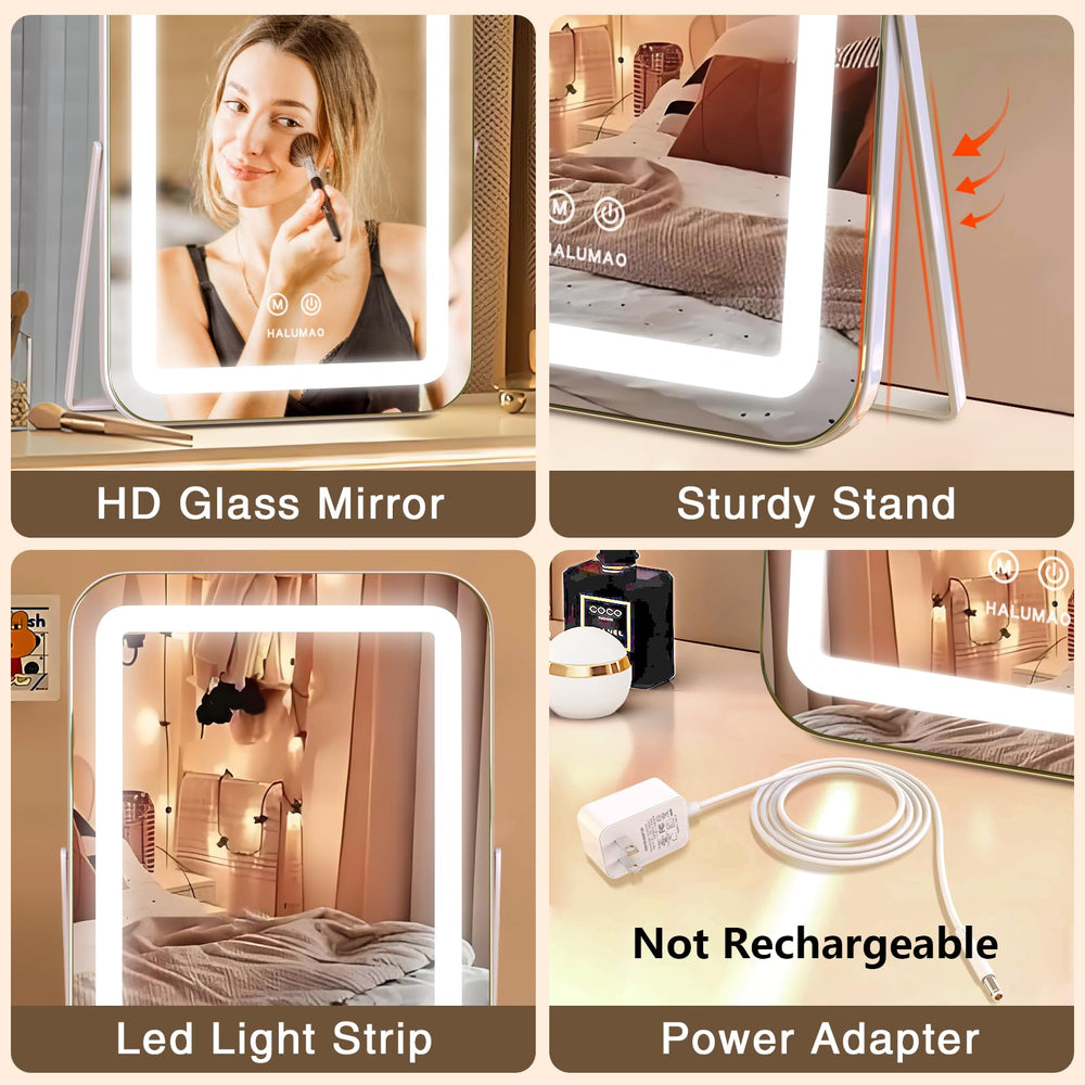 Halumao vanity mirror dimming control offers personalized brightness