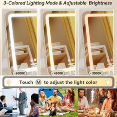 Halumao vanity mirror daylight mode for true color matching