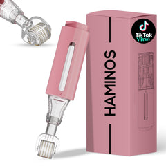 HAMINOS derma-roller-case shows portable storage for easy, on-the-go skincare routines.