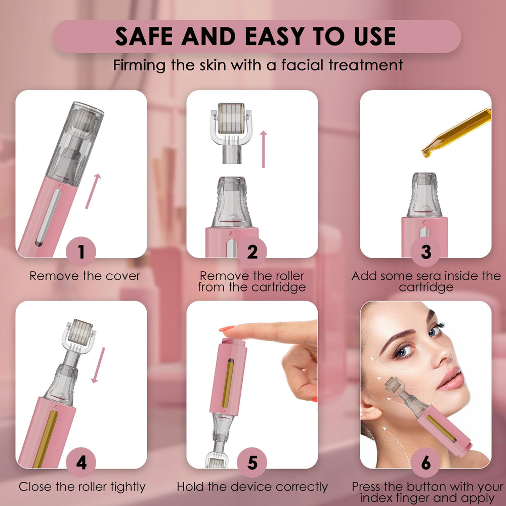 HAMINOS derma-roller-lips targets lip care with precise micro-rolling action.