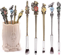Hamowtux Harry Potter wand brush set side view highlighting premium metal handles for precise application