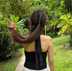 Hana Mia no-slip claw clip demonstrating secure grip during busy days.