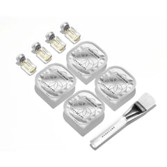 Hanacure All-In-One Facial set box and bottle for prepping skin toward a refreshed, lifted look.