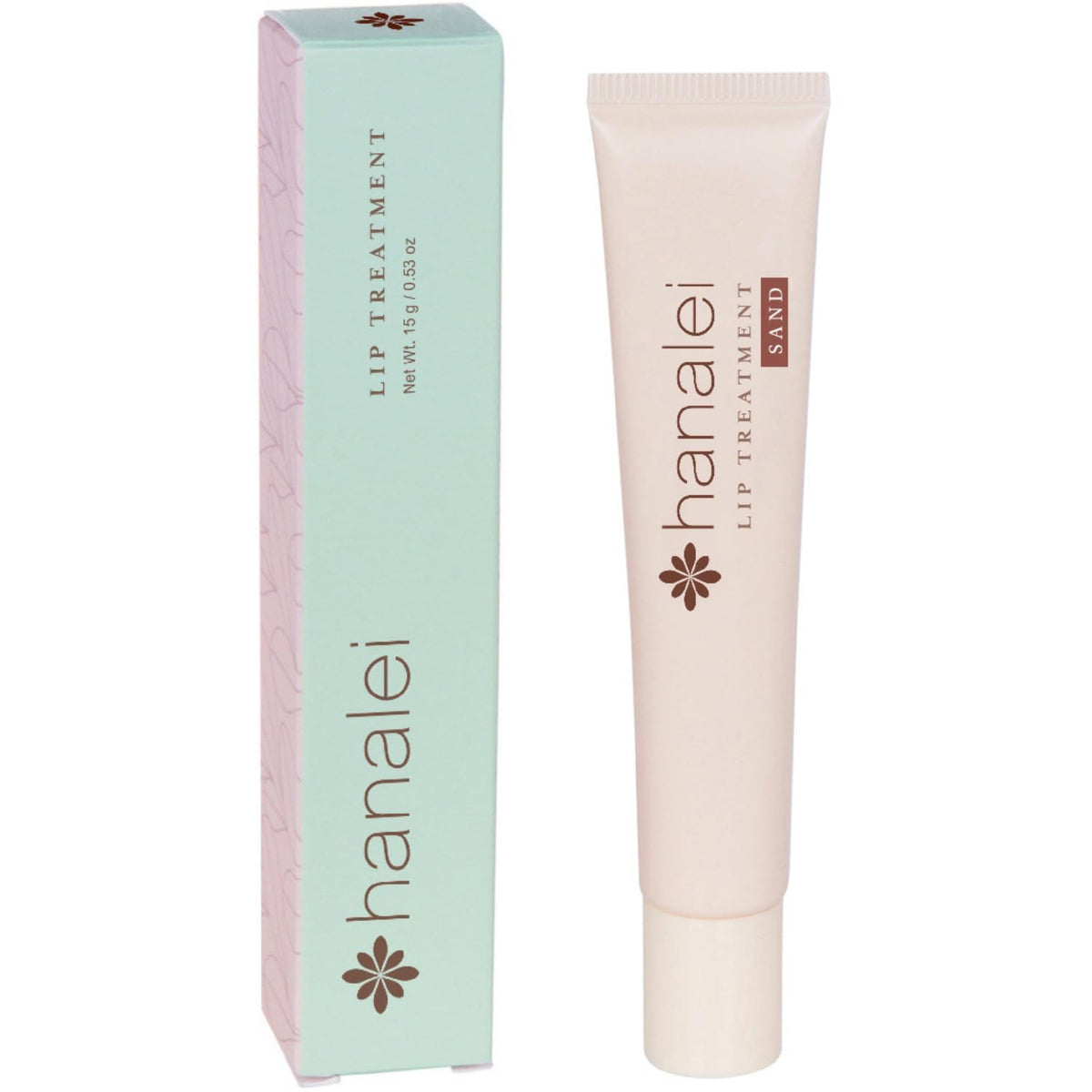 Hanalei Lip Treatment full-size tube front shows nude tint for daily hydration