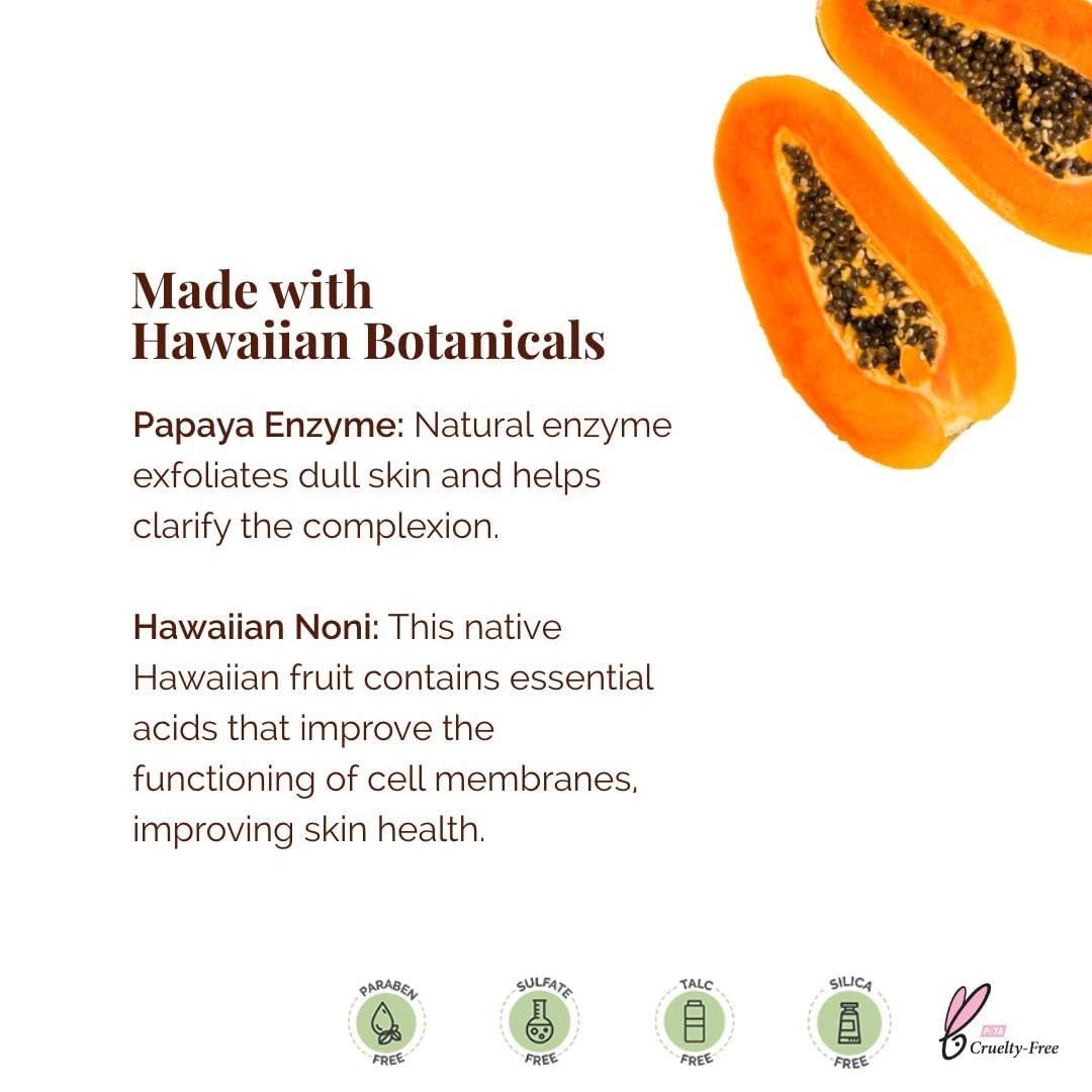 Hanalei Papaya Powder Cleanser Hawaiian botanicals close-up