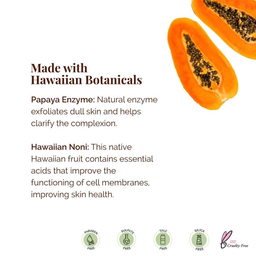 Hanalei Papaya Powder Cleanser Hawaiian botanicals close-up