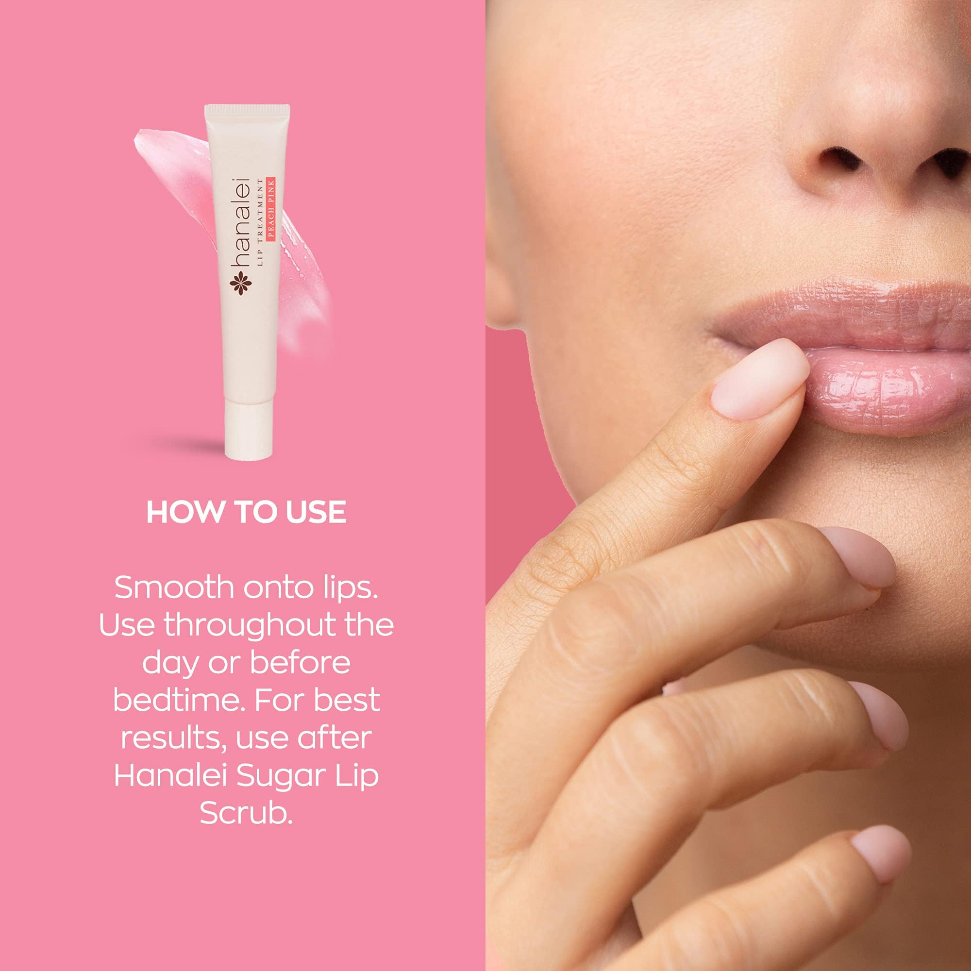 Hanalei shea butter texture swatch demonstrates rich lip barrier protection.