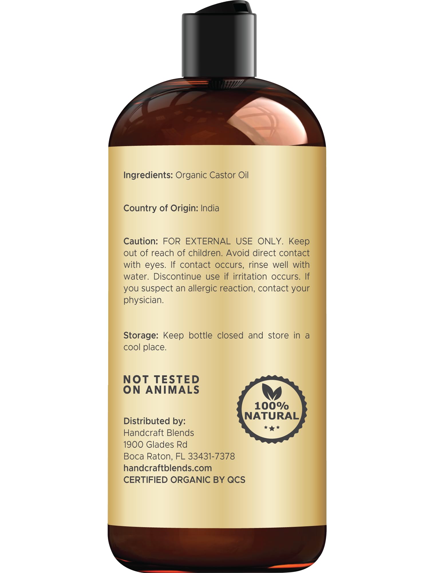 Handcraft Blends castor oil applied to hair ends delivering shine and smoothness