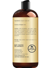 Handcraft Blends castor oil applied to hair ends delivering shine and smoothness