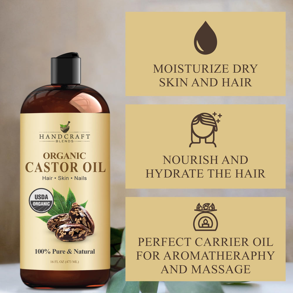 Handcraft Blends castor oil used in hand massage offering smooth glide and hydration