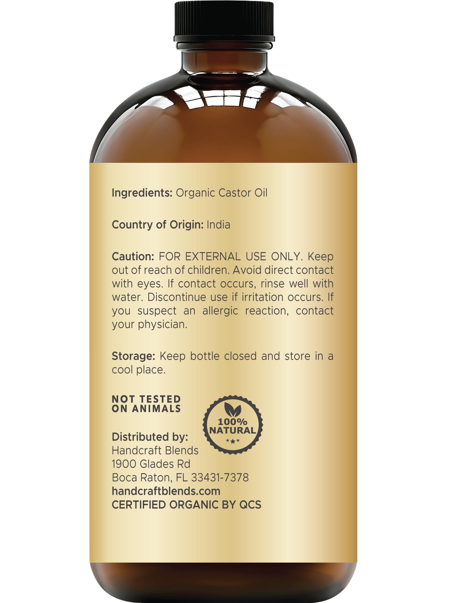 Handcraft Blends close-up label image highlighting USDA organic and hexane-free benefits