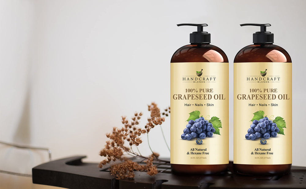 Handcraft Blends Grapeseed Oil cosmetic usage—versatile carrier for massage and moisturization.