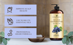 Handcraft Blends Grapeseed Oil ingredients—rich in vitamins A, E, K for skin vitality.
