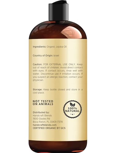 Handcraft Blends Jojoba Oil on skin image, lightweight hydration without clogging pores.