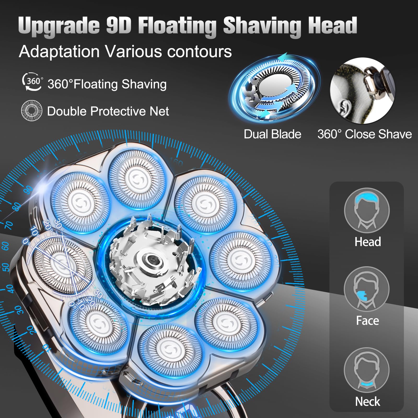 Handsomenemen 5-in-1 grooming kit attachments demonstrate versatile beard and hair trimming options.