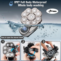 Handsomenemen IPX6 waterproof shaver ready for wet use in the shower.