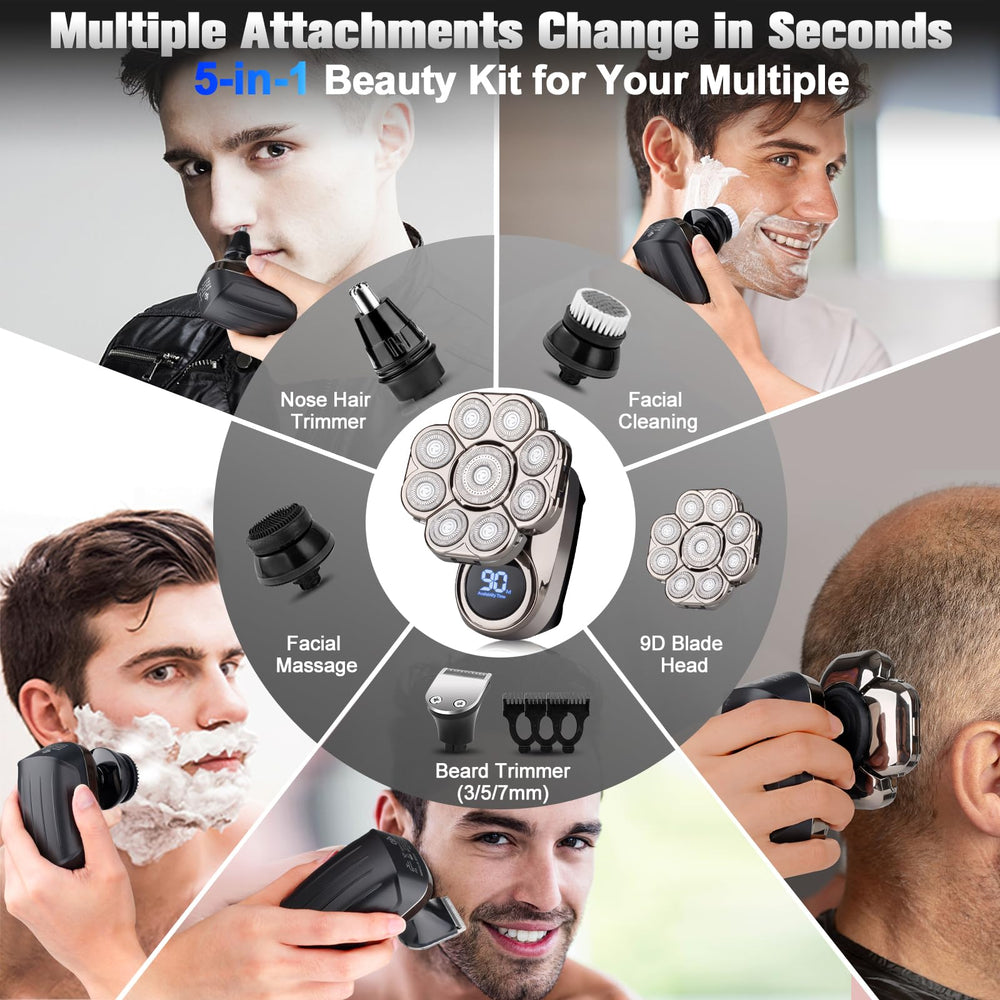 Handsomenemen precision double blade system captures long and short hairs accurately.