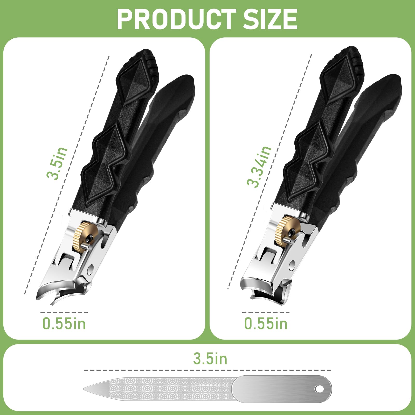 HANDWENG anti-splash catcher keeps nails contained for a mess-free clip