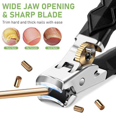 HANDWENG curved-blade ingrown toenail clippers trim sharp corners safely