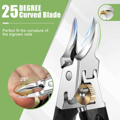 HANDWENG heavy-duty ingrown toenail clippers open wide for deep nail grooves.