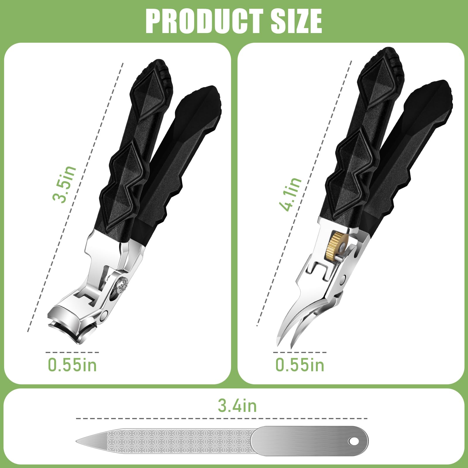 HANDWENG precision blades provide smooth, clean trims on thick nails.