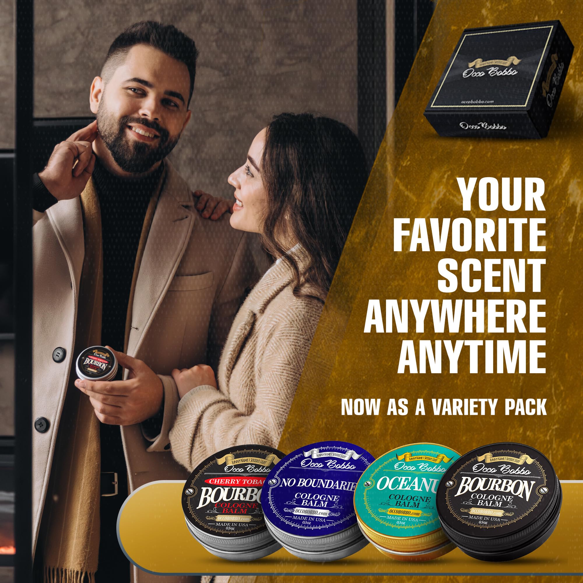 Handy Hound Occo Bobbo travel-size tins in hand for easy carry