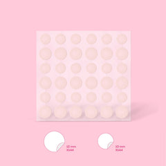 HANHOO blemish patch on face (small) demonstrates discreet protection.