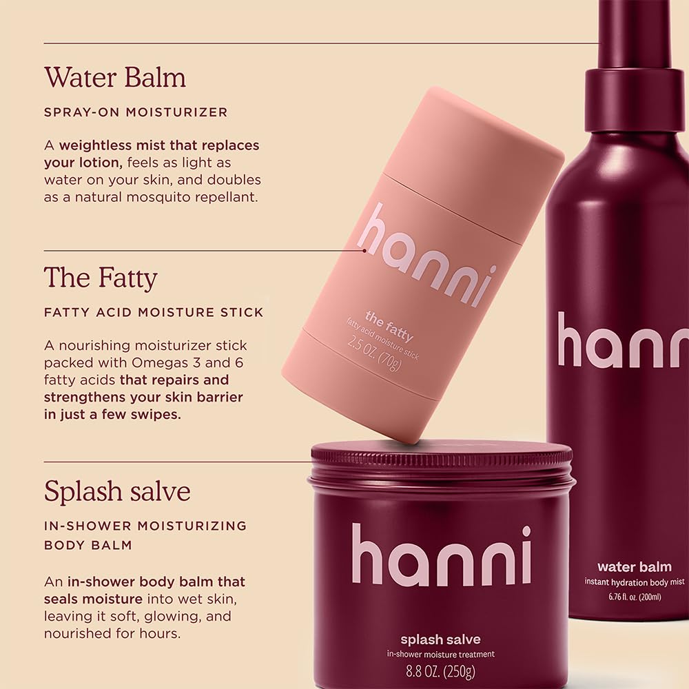 HANNI Splash Salve application provides quick in-shower nourishment for smoother skin