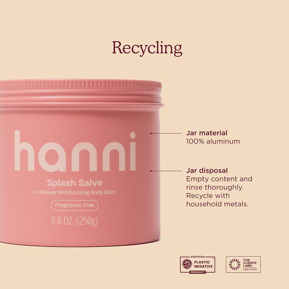 HANNI Splash Salve creamy texture shown for easy in-shower use
