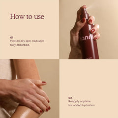 HANNI Water Balm mist spray in action for quick application