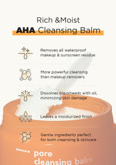Hanskin AHA Pore Cleansing Balm makeup-remover action melts heavy makeup