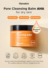 Hanskin AHA Pore Cleansing Balm melting texture preps skin for makeup removal