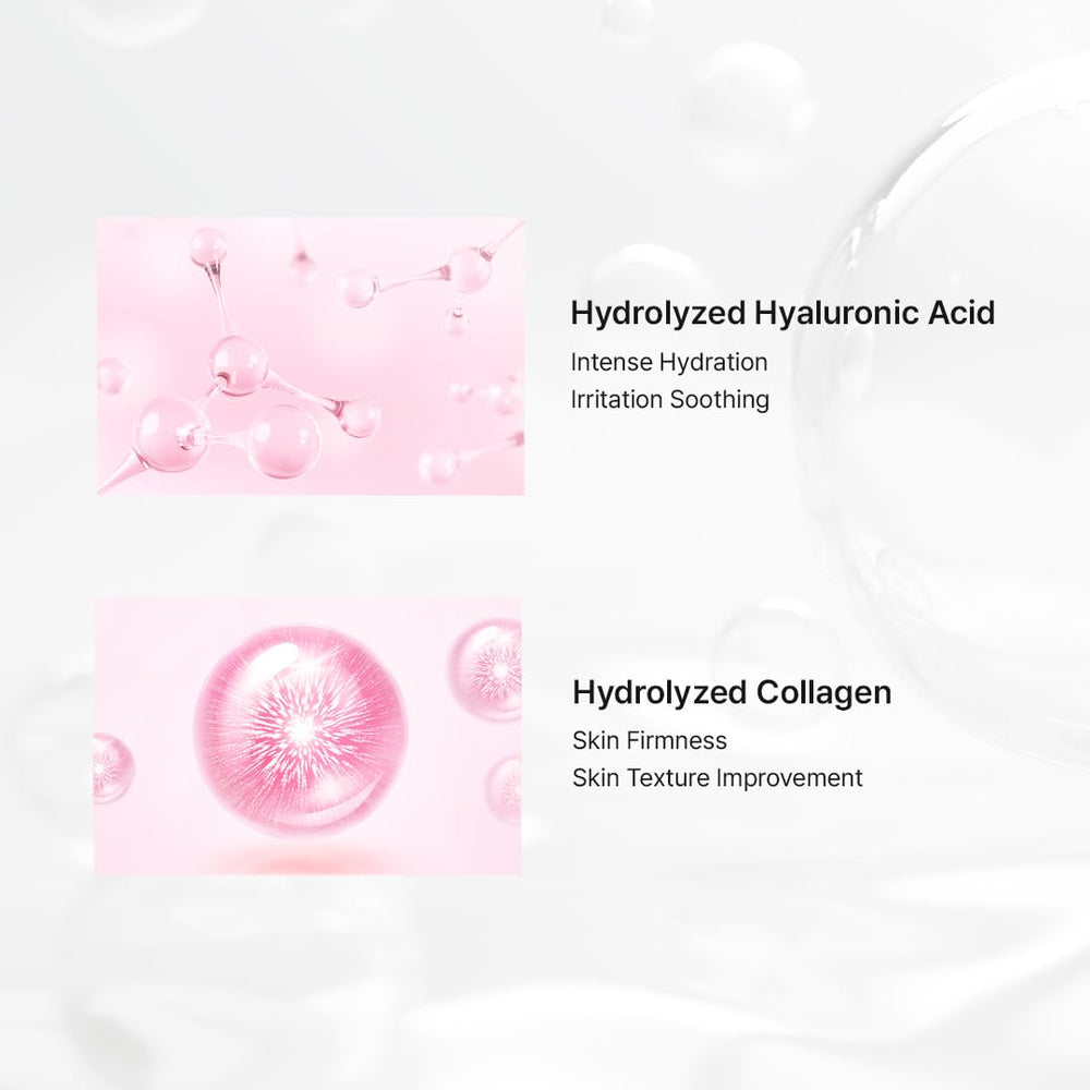 Hanskin Hyaluron Skin Essence Toner pink-tinted bottle on vanity for radiant hydration.