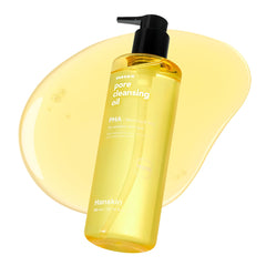 Hanskin Pore Cleansing Oil bottle pump for easy daily use and mess-free application.