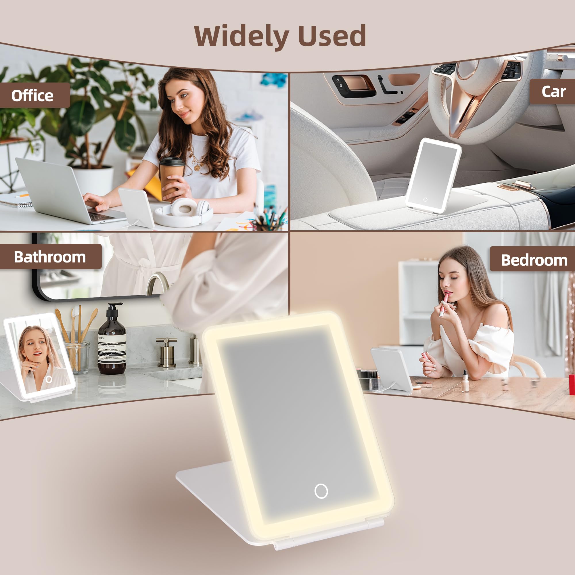Hansong mirror features secure open lock to protect HD glass during travel.