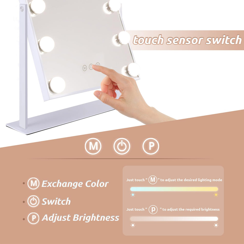Hansong vanity mirror offers three color lighting modes for accurate color matching in any setting.