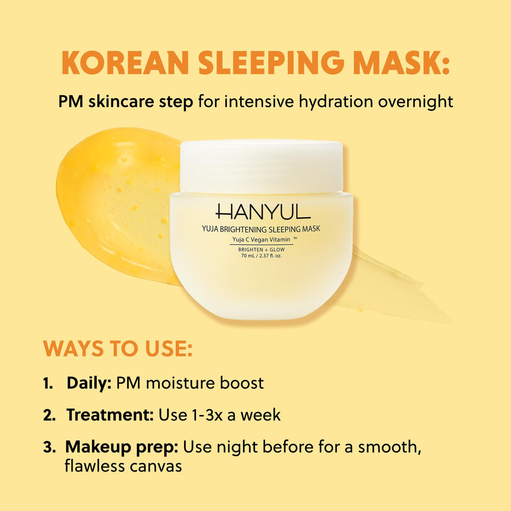 Hanyul Yuja Sleeping Mask Goheung Yuja origin note emphasizing natural fruit power