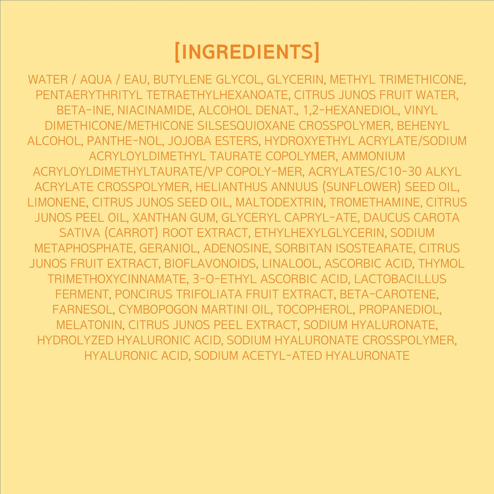 Hanyul Yuja Sleeping Mask vegan ingredients label indicating plant-based hydration ritual