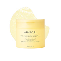 HANYUL Yuja Toner Pads packshot highlighting brightening formula