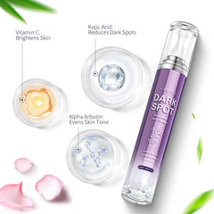 HANYWIL Dark Spot Remover bottle close-up highlights fast-absorbing serum for quick results.
