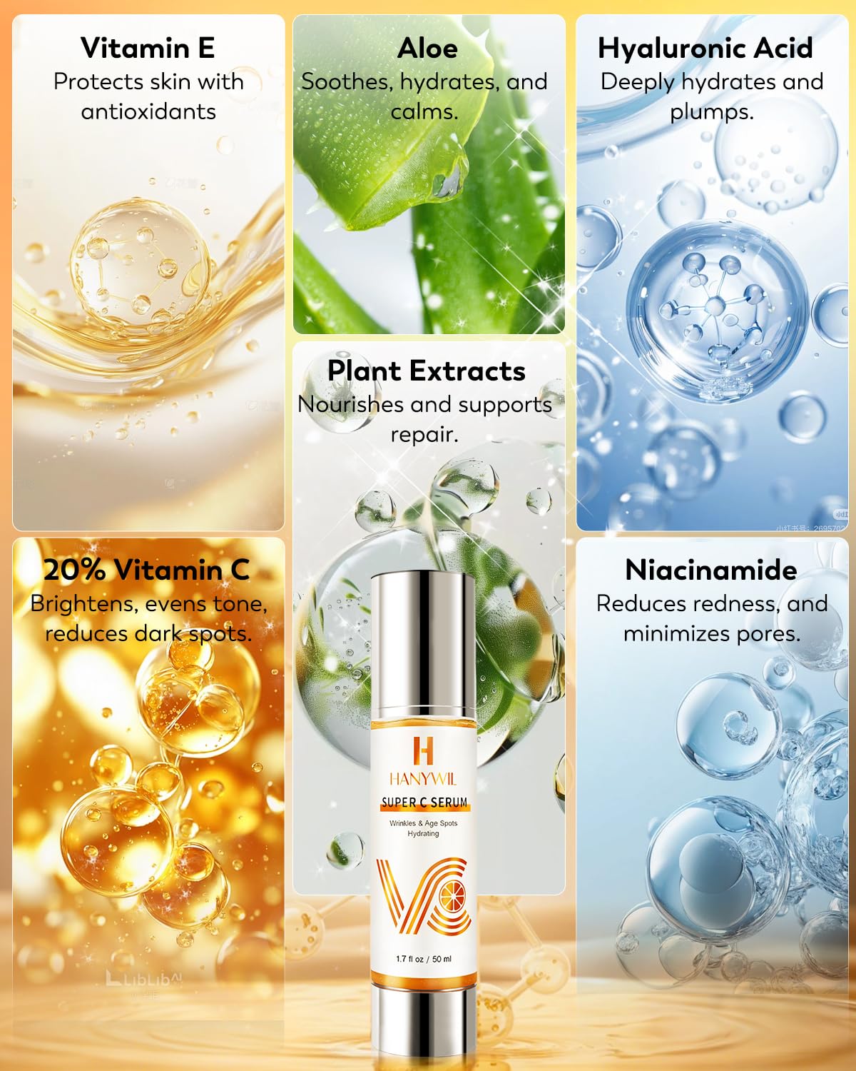 HANYWIL Morning application after cleansing demonstrates prep for daily protection.