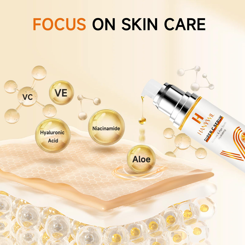 HANYWIL serum drop on palm demonstrates easy daily application.