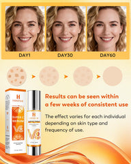 HANYWIL Vitamin C serum close-up shows smooth texture and hydration benefits.