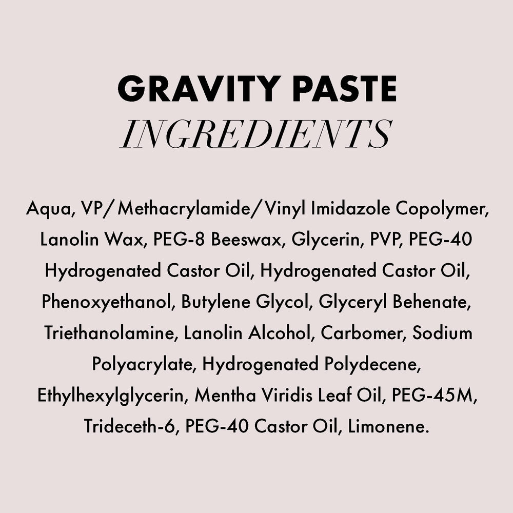 Hanz de Fuko Gravity Paste towel-dried hair shows long-lasting grip.